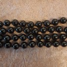 Halskjede med 8 mm Onyx, svart (Farget) kuler, 90 cm thumbnail