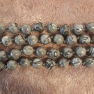 Halskjede med 8 mm Jaspis, map stone kuler, 90 cm thumbnail