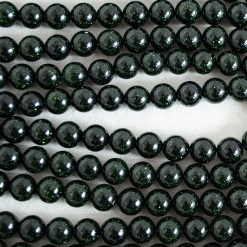 Stjernestein, grønn (Syntetisk) med hull, 8 mm, runde (20 stk)