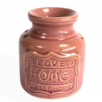 Home stor oljebrenner i glassert keramikk, Lavendel 11 cm