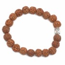 Armbånd med brune Rudraksha-perler thumbnail