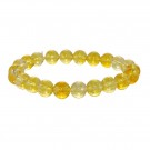 Armbånd med 8 mm Citrin, brent AAA-kvalitet, 19 cm thumbnail