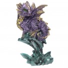 Dragon with Mini Crystal, lilla 9 cm thumbnail