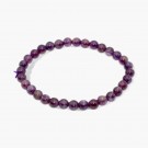 Armbånd med 6 mm Ametyst AAA-kvalitet, 19 cm thumbnail