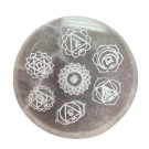 Selenitt, hvit charging plate chakra, 8 cm thumbnail