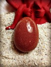Yoni egg med hull, Stjernestein (Syntetisk), rød 3,5 x 4,8 cm thumbnail