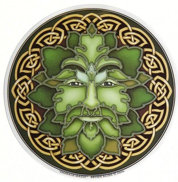 Vindus pynt, Emerald Magic Green Man sticker