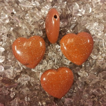 Stjernestein, rød (Syntetisk) hjerte anheng med sidehull 3 cm, AAA-kvalitet