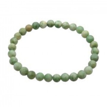 Armbånd med 6 mm Jade, new AAA-kvalitet, 19 cm