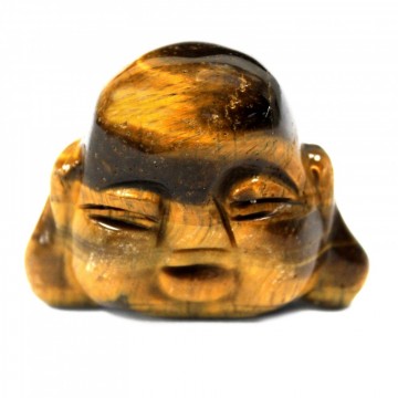 Buddha hode, Tigerøye gyllen, 5 cm