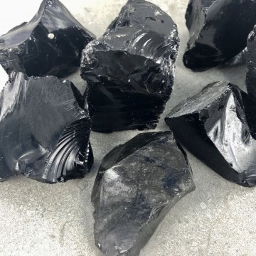 Obsidian, svart Rå Stor AAA-kvalitet