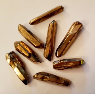 Gull Aura kvarts Medium Terminert 2,5-4 cm AA-kvalitet