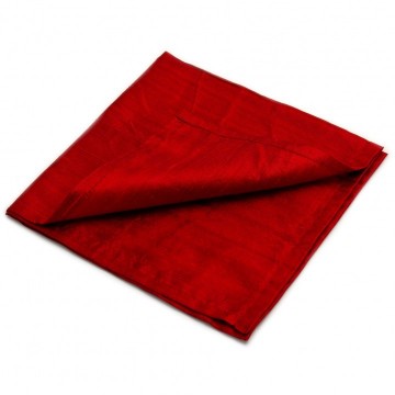 Duk til kortlegg i 100% rød silke