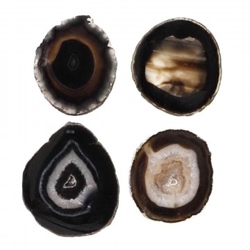 Agat skiver, svart (Farget) 10-12 cm AAA-kvalitet