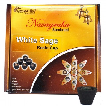 Boks med 12 White Sage (Salvie) Resin klar til bruk