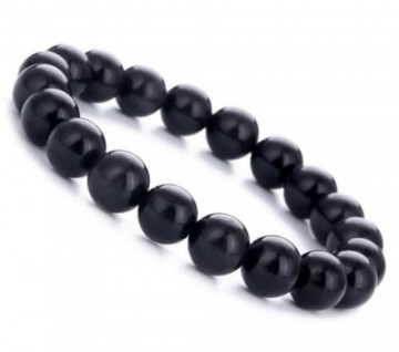 Armbånd med 8 mm Obsidian, svart AAA-kvalitet