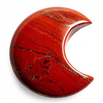 Cresent Moon Jaspis, rød, 3,5 cm AAA-kvalitet