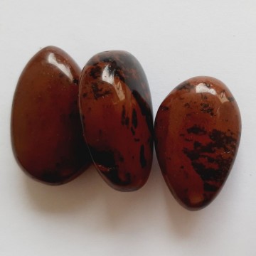 Obsidian, mahogny anheng med sidehull AAA-kvalitet