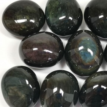Obsidian, velvet sheen Tromlet Stor AAA-kvalitet