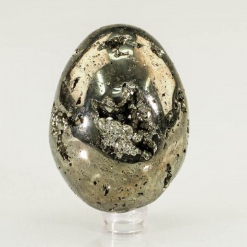 Pyritt egg med krystaller 6 cm AAA+ kvalitet