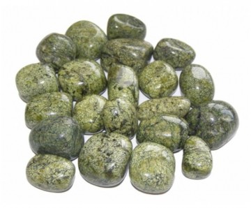 Jade, green snake skin Tromlet Medium AAA-kvalitet
