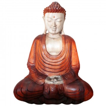 Hand Carved Buddha Statue, 40 cm hand down