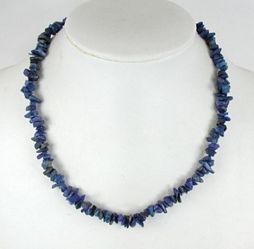Chips halskjede, Lapis Lazuli 42-45 cm AAA-kvalitet