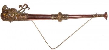 Tibetansk kobber trompet med dragemotiv