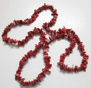 Chips halskjede, Rød Jaspis 48 cm
