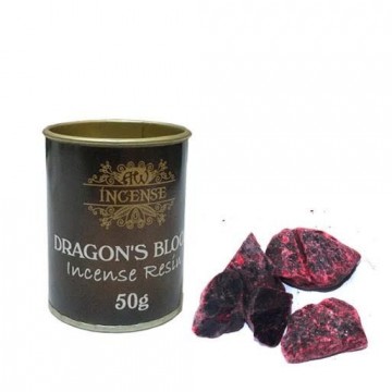 Dragons Blood Resin harpiks røkelse i boks, 50 gram