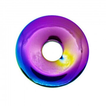 Hematitt regnbue donuts 4 cm