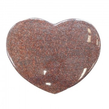 Granitt, rød hjerte 30 mm