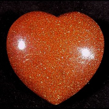 Stjernestein, rød (Syntetisk) hjerte 4,5 cm