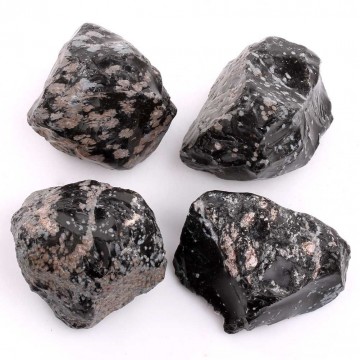 Obsidian, snøfnugg Rå 20-50 mm AAA-kvalitet