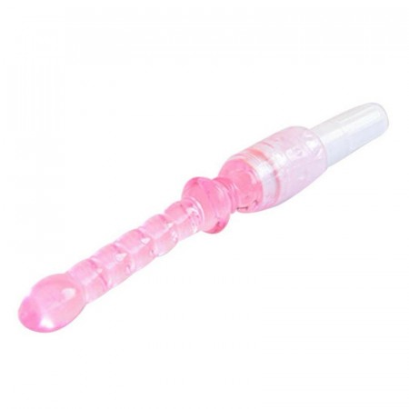 Vaginal eller anal vibrator 24 cm rosa
