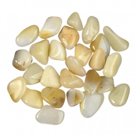 Opal, gul Tromlet Medium AA-kvalitet