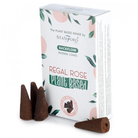 Plant Based Back Flow røkelse Regal Rose