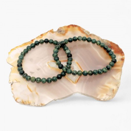 Armbånd med 6 mm Jaspis, Kambaba AAA-kvalitet, 19 cm