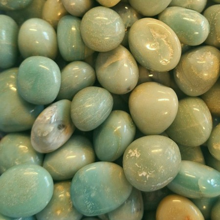 Amazonitt Tromlet Medium AA-kvalitet