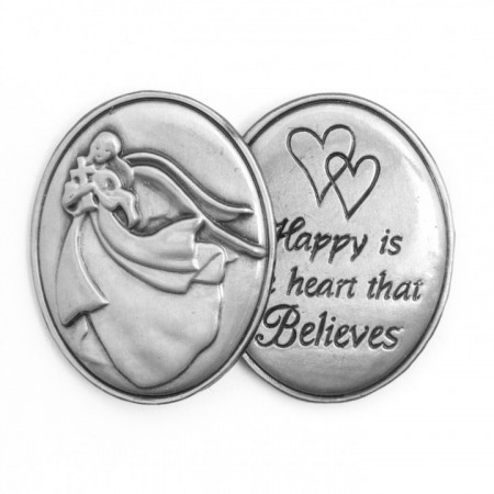 AngelStar Inspirational Token - Happy is the Heart