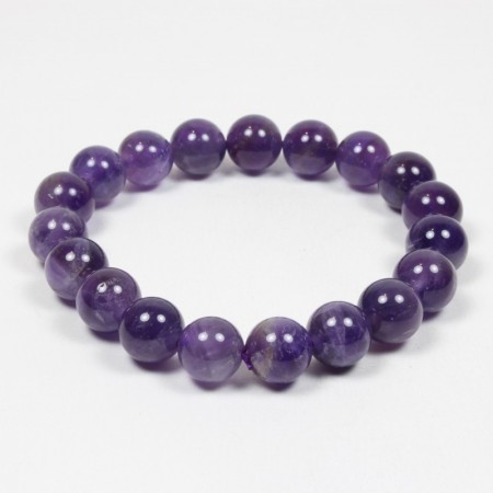 Armbånd med 8 mm Ametyst AAA-kvalitet, 19 cm