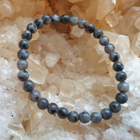 Armbånd med 6 mm Larvikitt AAA-kvalitet, 19 cm